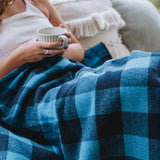 Bald Hill Blue Check Blanket